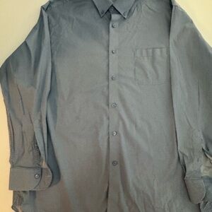 Daniel Cremieux Men's Slate Blue Textured Long-Sleeve Dress Shirt